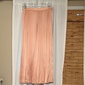 Vintage Silk Peach Midi Skirt